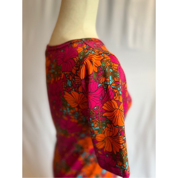 LuLaRoe XS Pink and Orange Floral Pattern Dress - Picture 3 of 6